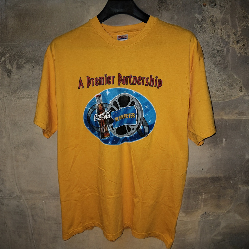 Vintage Blockbuster Video x Coca-Cola Promotional T-shirt - XL